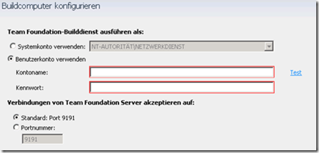 Build-Service konfigurieren