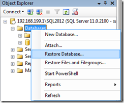 Datenbank wiederherstellen